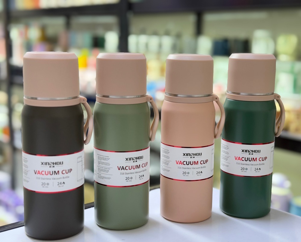 تراول ماگ استیل برند vacuum cup آسان نوش‌دار ۵۰۰ میلی لیتری