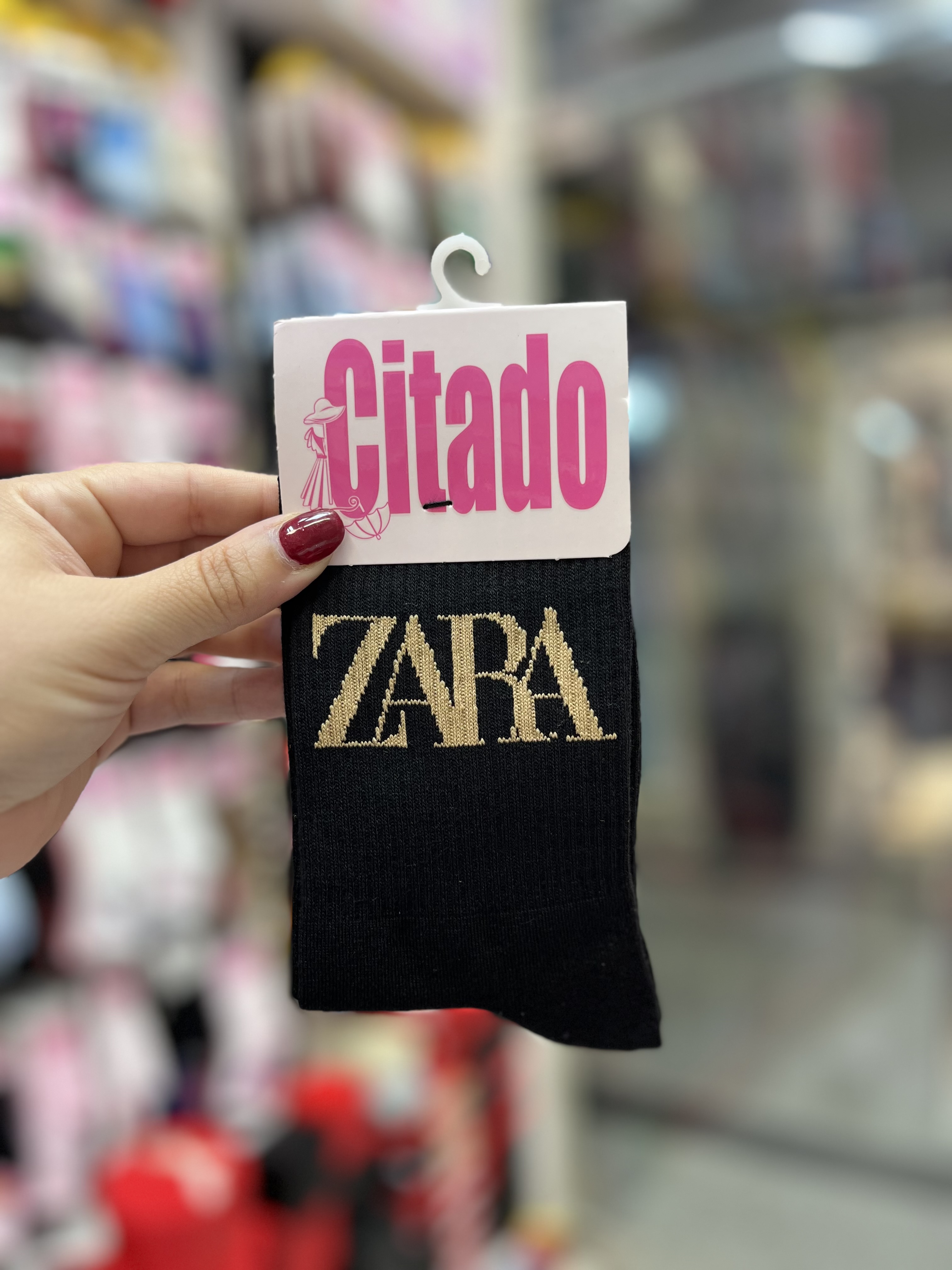 جوراب ساق بلند سیتادو مشکی طرح ZARA از سایز ۳۷ تا ۴۴