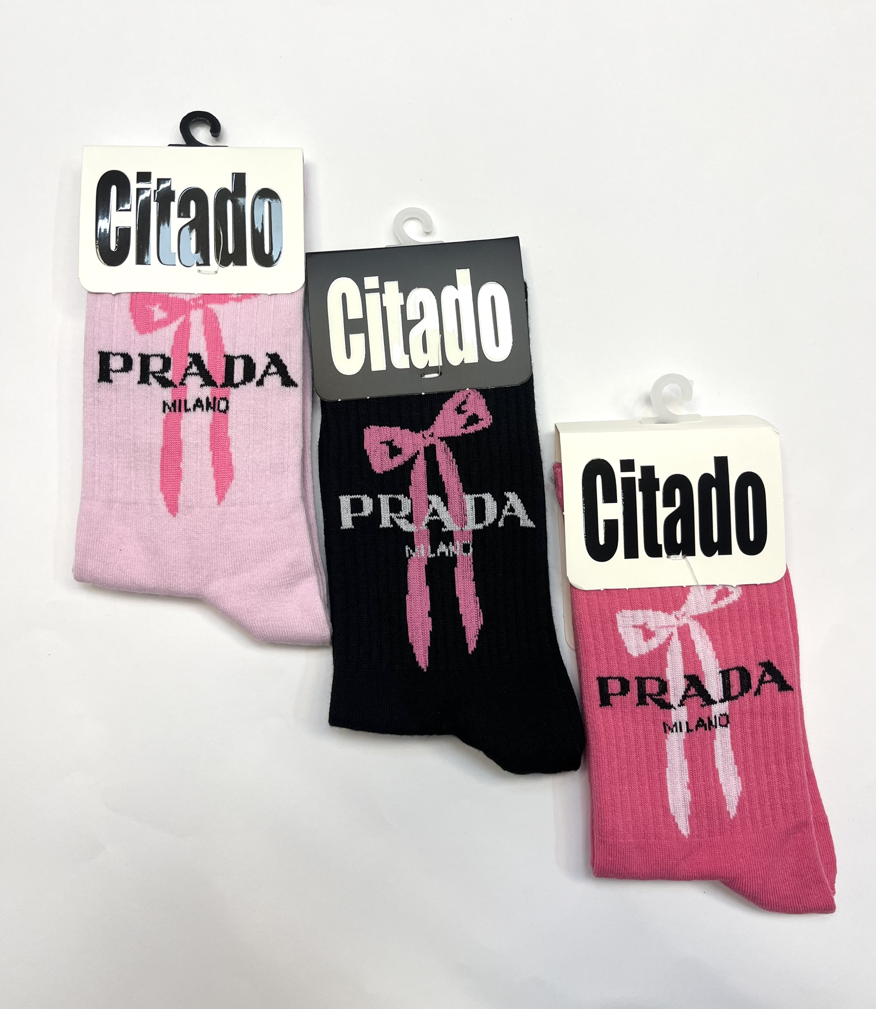 جوراب ساق بلند سیتادو طرح پاپیون PRADA در ۳ رنگ از سایز ۳۷ تا ۴۴
